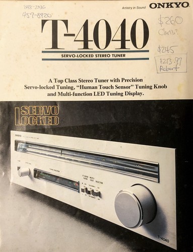 Onkyo 4040 tuner quartz - onkyo, –